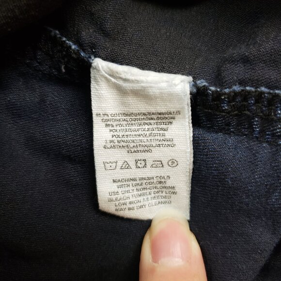 Free People Dark Wash Blue Jeans Size 27 Raw Hem Skinny Leg Distressed Pull-On - Picture 10 of 14